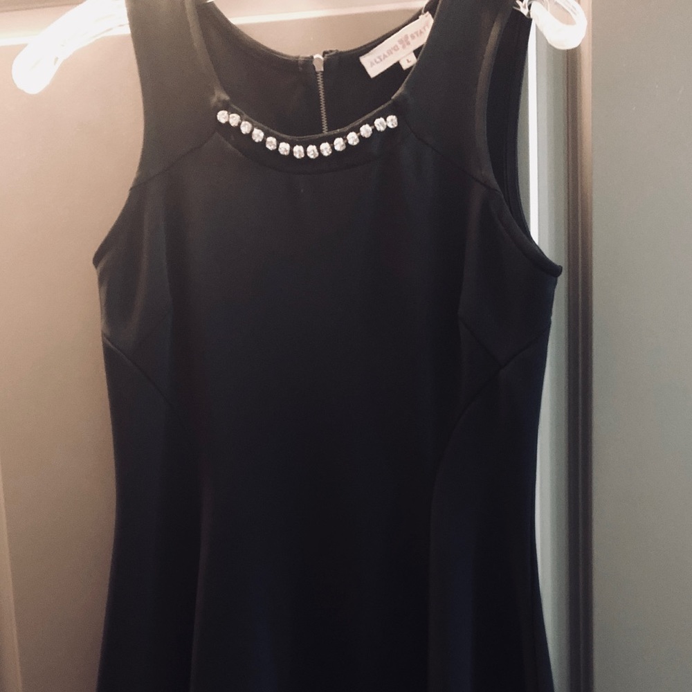BNWT little black dress with rhinestone collar